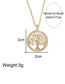 Fashion 2# Bronze And Diamond Tree Of Life Round Necklace