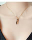 Fashion Gold + Gold Solid Copper Two Tone Embrace Necklace