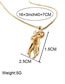 Fashion Gold + Silver Solid Copper Two Tone Embrace Necklace