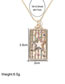Fashion Palm Bronze Zirconium Hand Square Necklace