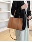 Fashion Grey Pu Large Capacity Messenger Bag
