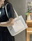 Fashion White Transparent Pu Large Capacity Shoulder Bag