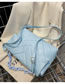 Fashion Blue Pu Embroidered Flap Flap Crossbody Bag