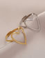 Fashion Silver Titanium Steel Cutout Heart Ring