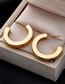 Fashion Steel Color Stainless Steel C-shaped Stud Earrings