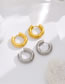 Fashion Steel Color Stainless Steel Round Earrings