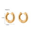 Fashion Steel Color Stainless Steel Round Earrings