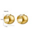 Fashion Gold Titanium Ball Stud Earrings