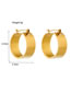 Fashion Gold Titanium Glossy Round Earrings