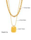 Fashion Gold Titanium Steel Alphabet Tag Multilayer Necklace