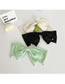 Fashion Green Fabric Pearl Tassel Bow Hair Clip