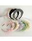 Fashion Pink Solid Color Curled Pleated Headband