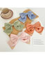 Fashion Pink Fabric Bow Spring Clip