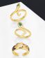 Fashion D Brass Diamond Geometric Open Ring