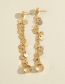Fashion Gold Metal Sequined Tassel Earrings