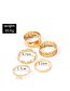 Fashion Gold Alloy Butterfly Cutout Ring Set