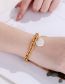 Fashion Gold Stainless Steel Heart Shell Bracelet