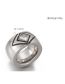 Fashion 2# Stainless Steel Diamond Geometric Ring