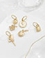 Fashion Gold Alloy Coin Elf Smiley Lock Butterfly Hair Accessories
