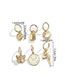 Fashion Silver Alloy Coin Elf Smiley Lock Butterfly Hair Accessories