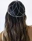 Fashion Silver Mesh Diamond Hollow Tassel Claw Chain Hair Accessory