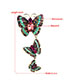 Fashion Colorful Butterfly Alloy Diamond Butterfly Brooch