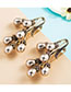 Fashion Pink Alloy Diamond And Pearl Brooch