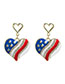 Fashion Pentagram Alloy Diamond Drip Oil Flag Pentagram Stud Earrings