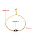 Fashion Big Round Copper Gold Plated Zirconium Oil Eye Bracelet