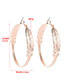 Fashion Rose Gold Alloy Geometric Feather Earrings