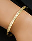 Fashion Gold Copper Gold Plated Zirconium Geometric Bracelet