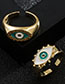 Fashion White Copper Gold Plated Eye Open Ring