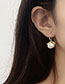 Fashion Gold Geometric Diamond Pearl Stud Earrings