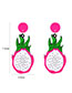 Fashion Pitaya Acrylic Acetate Dragon Fruit Stud Earrings