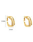 Fashion Gold Gold Plated Copper Geometric Twist Earrings With Diamonds