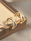 Fashion Gold Copper Gold Plated Diamond Cross Stud Earrings