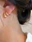 Fashion Gold Bronze Zirconium Geometric Stud Earrings