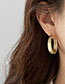 Fashion Gold Copper Gold Plated Round Earrings