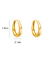 Fashion Gold Copper Gold Plated Round Earrings