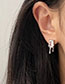 Fashion Silver Copper Inlaid Zirconium Geometric Irregular Stud Earrings