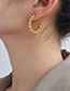 Fashion Silver Titanium Steel Gold Plated Twist Twist Stud Earrings
