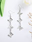 Fashion Silver Metal Butterfly Earrings