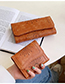 Fashion Long Brown Pu Leather Hollow Multi-card Slot Wallet