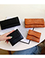 Fashion Short Brown Pu Leather Hollow Multi-card Slot Wallet