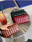 Fashion Red Pu Check Embossed Zipper Wallet