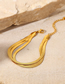 Fashion Gold Titanium Gold Plated Snake Bone Chain Bracelet