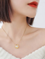 Fashion Gold Stainless Steel U-shaped Pearl Necklace