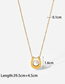 Fashion Gold Stainless Steel U-shaped Pearl Necklace