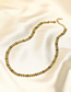Fashion Gold Stainless Steel Dripping Olive Leaf Necklace