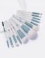 Fashion Blue And White 12 Blue And White Latest Explosive Makeup Brush Sets